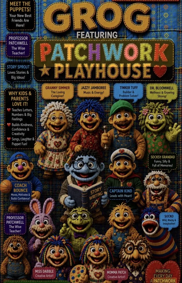 GROG featuring Patchwork Playhouse magazine cover